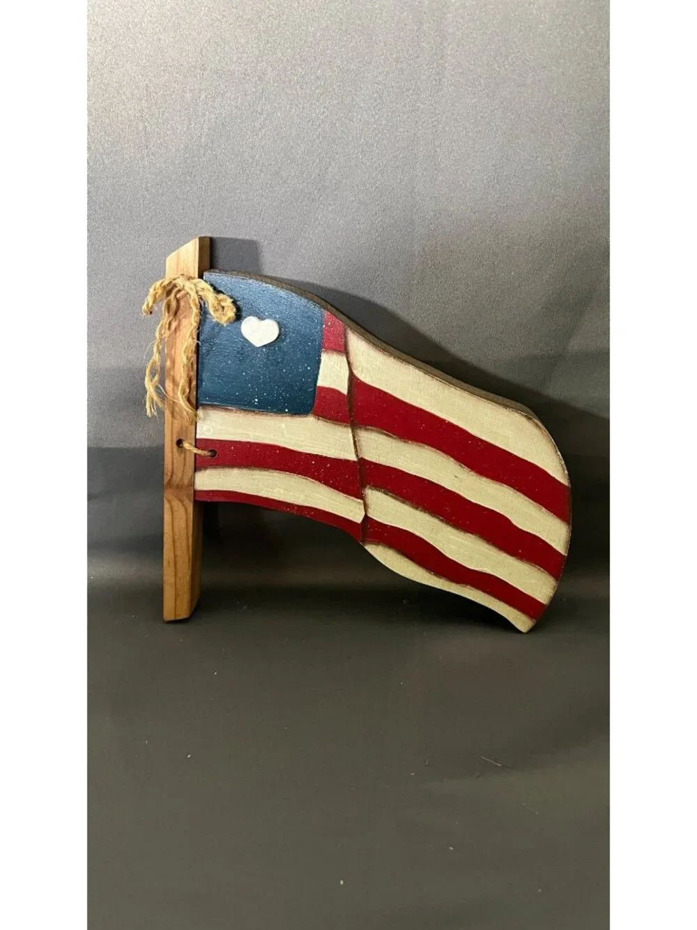 Handcrafted Wooden Rustic American Flag Wall Decor